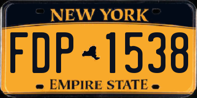 NY license plate FDP1538
