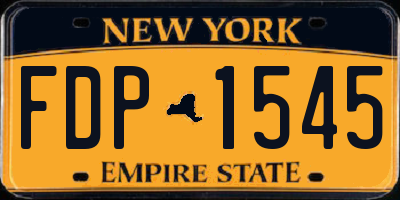 NY license plate FDP1545