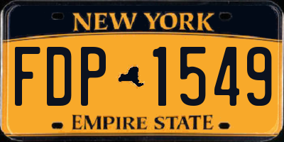 NY license plate FDP1549