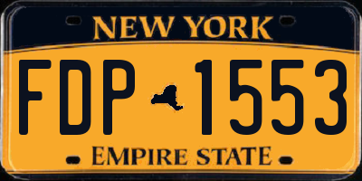 NY license plate FDP1553
