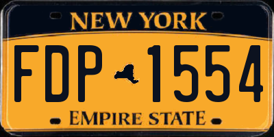 NY license plate FDP1554