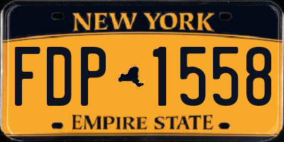NY license plate FDP1558