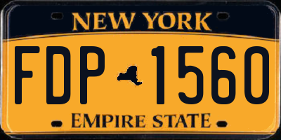 NY license plate FDP1560