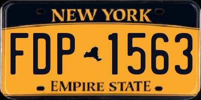 NY license plate FDP1563