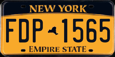 NY license plate FDP1565
