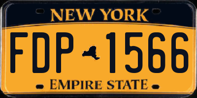 NY license plate FDP1566