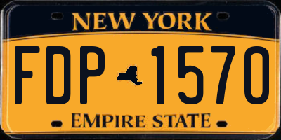 NY license plate FDP1570