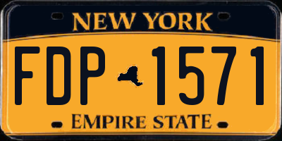 NY license plate FDP1571