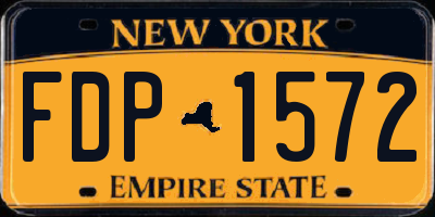 NY license plate FDP1572