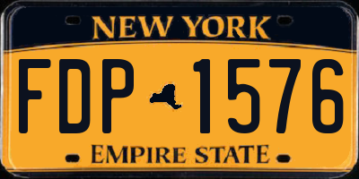 NY license plate FDP1576