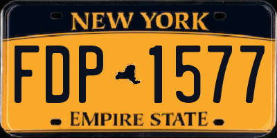 NY license plate FDP1577