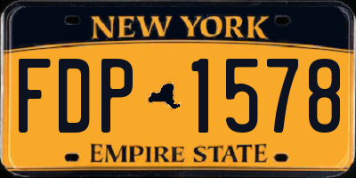 NY license plate FDP1578