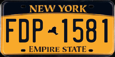 NY license plate FDP1581