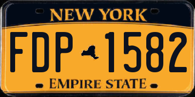 NY license plate FDP1582