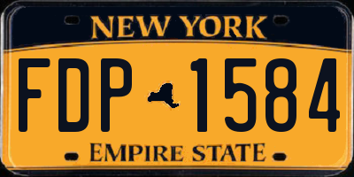 NY license plate FDP1584