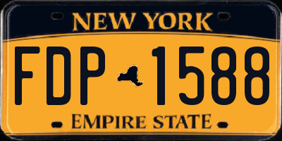 NY license plate FDP1588