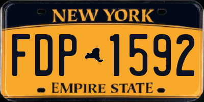 NY license plate FDP1592