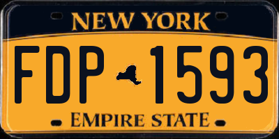 NY license plate FDP1593