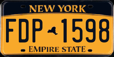 NY license plate FDP1598