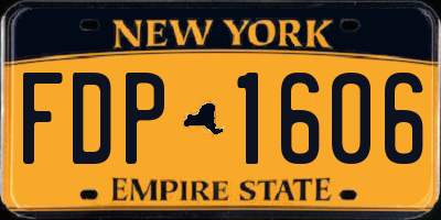 NY license plate FDP1606