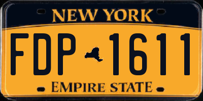 NY license plate FDP1611
