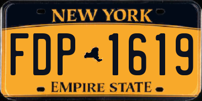 NY license plate FDP1619