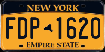 NY license plate FDP1620