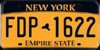 NY license plate FDP1622