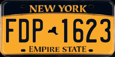 NY license plate FDP1623