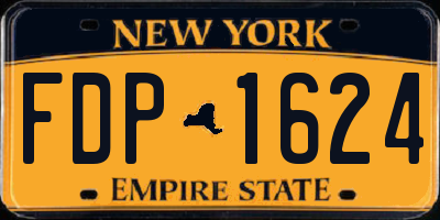 NY license plate FDP1624