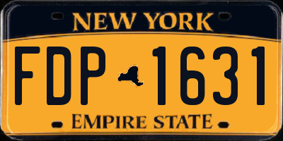 NY license plate FDP1631