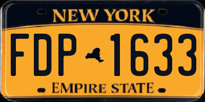 NY license plate FDP1633