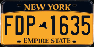 NY license plate FDP1635
