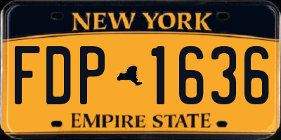 NY license plate FDP1636