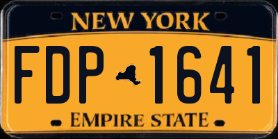 NY license plate FDP1641