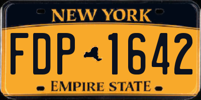 NY license plate FDP1642
