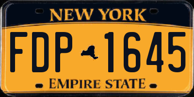 NY license plate FDP1645