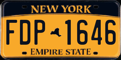 NY license plate FDP1646