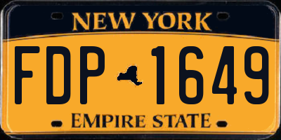 NY license plate FDP1649
