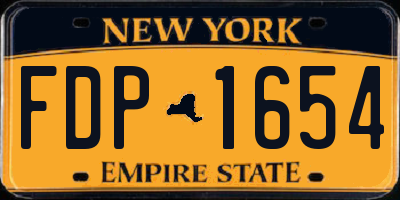NY license plate FDP1654