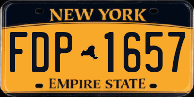 NY license plate FDP1657