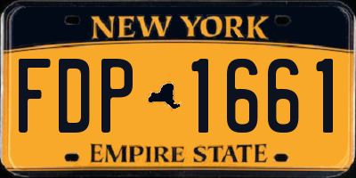 NY license plate FDP1661