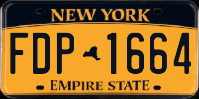 NY license plate FDP1664