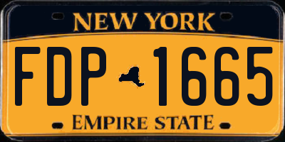 NY license plate FDP1665