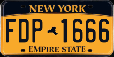 NY license plate FDP1666