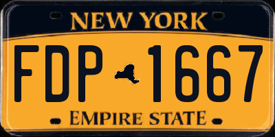 NY license plate FDP1667