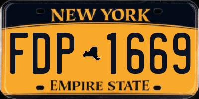 NY license plate FDP1669