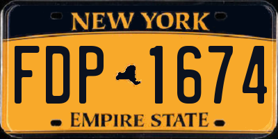 NY license plate FDP1674