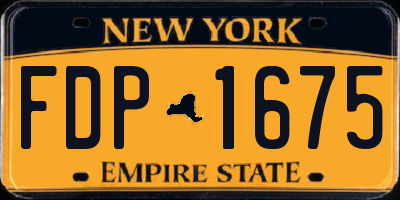 NY license plate FDP1675