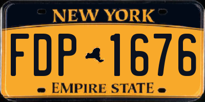 NY license plate FDP1676